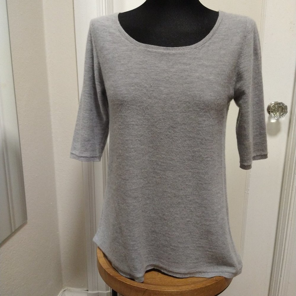 Gray Eileen Fisher Cashmere Sweater Top